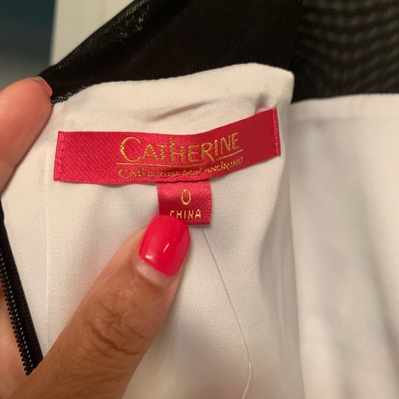 Black & White Catherine Maladrino Lace Blouse | Size 0 - Picture 7 of 9